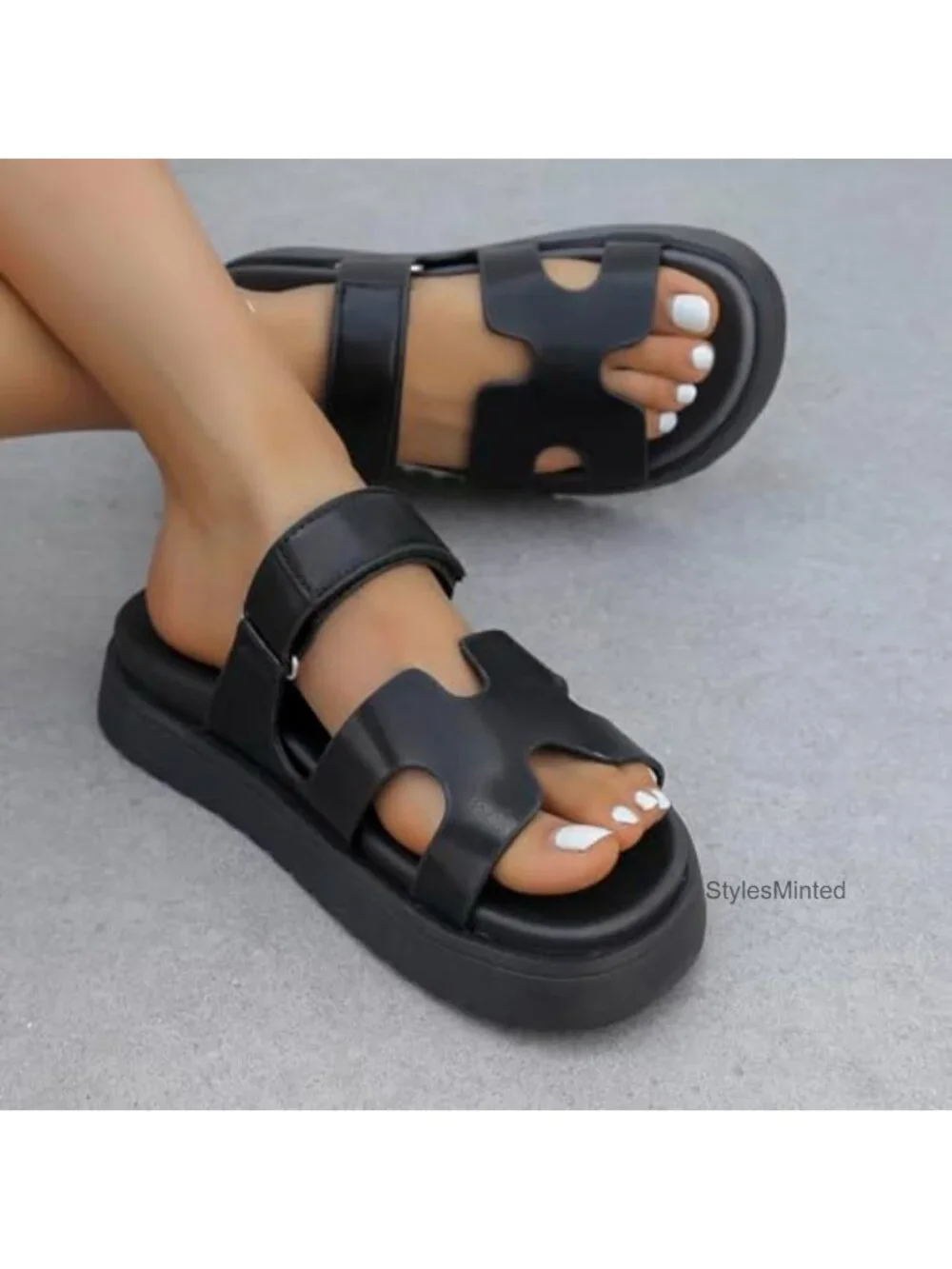 Thick Platform Slide Sandals Anti-Slip Open Toe Summer Flats